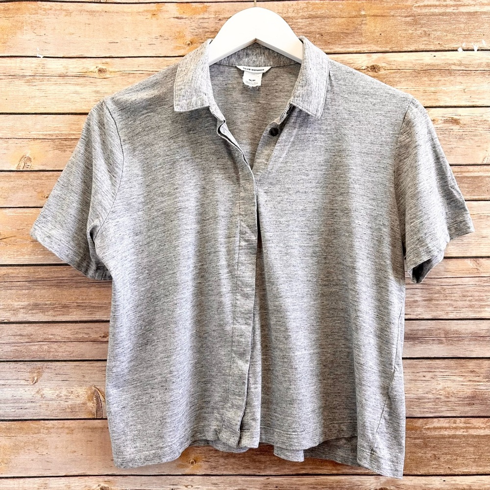 Gray Women's Button-Up Top
